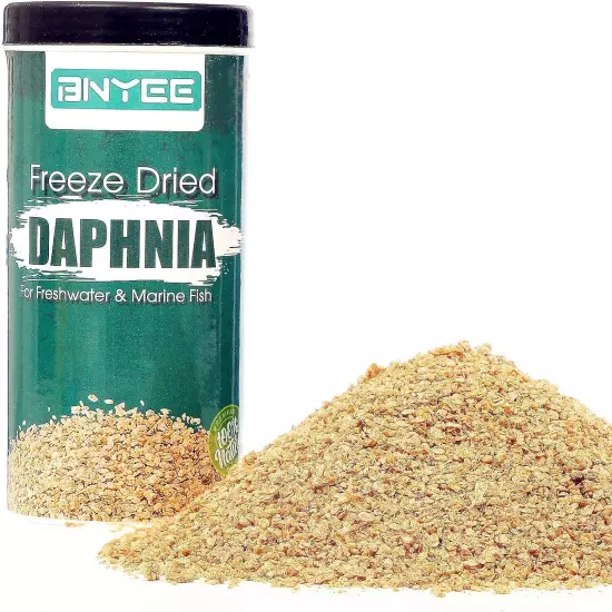 Freeze Dried Daphnia Fish Food for Betta, Neon, Guppy, Cichlid, Catfish and All 