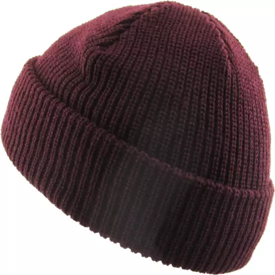 Warm Winter Knit Cuff Beanie Cap Fisherman Watch Cap Daily Ski Hat Skully