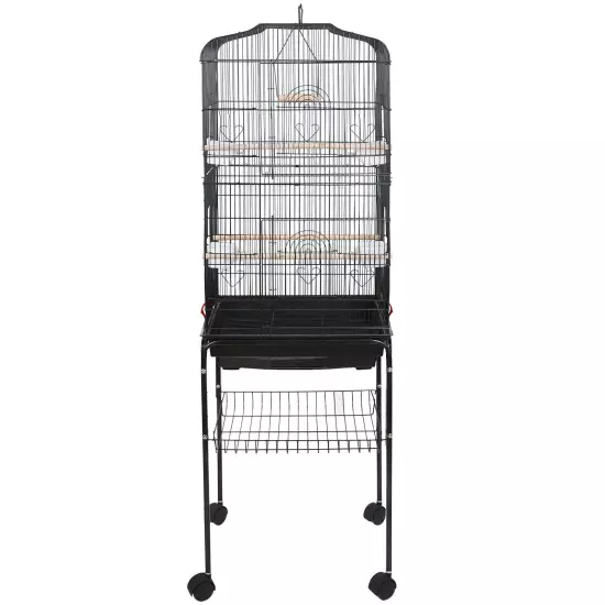 Multiple Sizes Rolling Bird Cage for Small Parrot Cockatiel Parakeet Cage Play