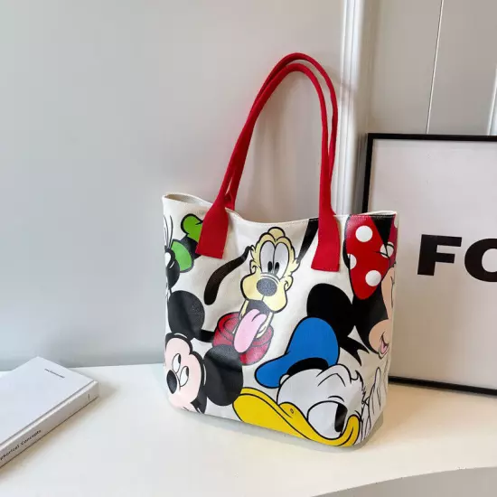 Cartoon Mickey Fashion Versatile LargeCapacity Canvas Shoulder Bag Casual Bag