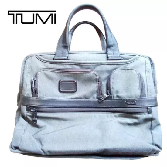 Tumi Business Bag Gray 26141At2 Many Pockets