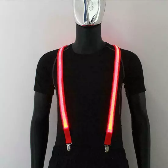 Light Up Men's LED Suspenders Perfect For Music Festival Sale USN