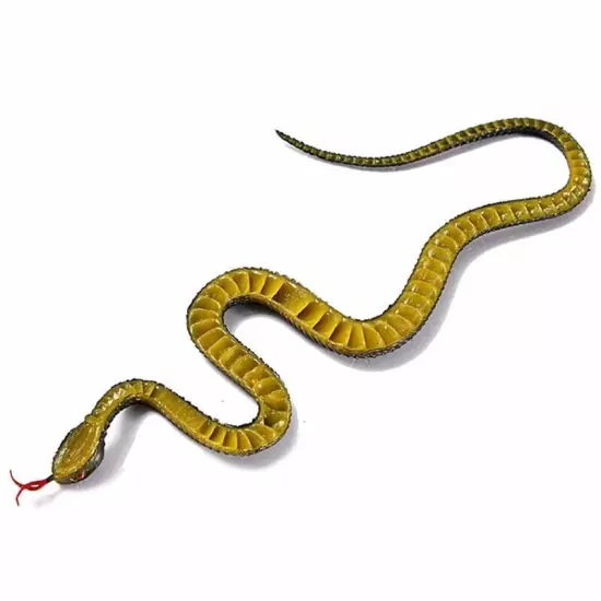 Realistic Manmade Soft Rubber Animal Fake Snake Garden Toy Prop Gift