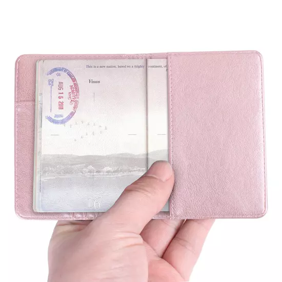 US Passport Wallet RFID Blocking Travel Leather Cards Holder Cover for Women Men