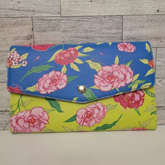 Aldo Travel Organizer Document Passport Holder Wallet Clutch Floral