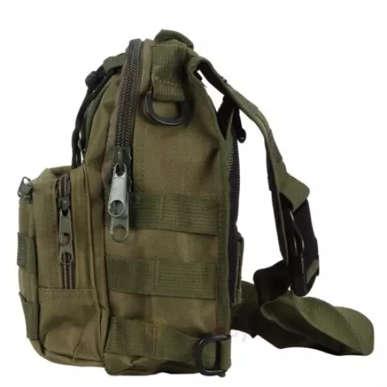 Military Chest Sling Bag Molle Crossbody Shoulder Pack Single Strap Backpack