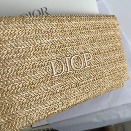 SHIP TODAY FINAL SALE w/box Christian Dior Novelty Clutch Pouch bag beige JAPAN