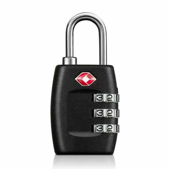 4x TSA Approved Luggage Lock Travel 3 Digit Combination Suitcase Padlock Reset