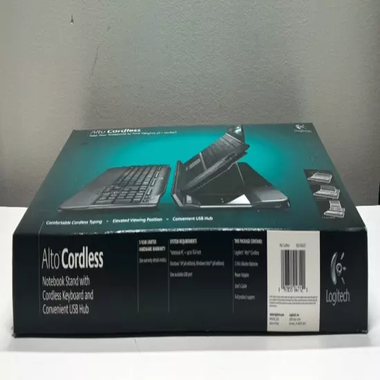 Logitech Alto Cordless Laptop Stand With Wireless Keyboard 