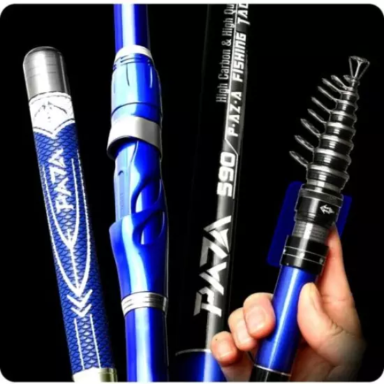 Spinning Fishing Rod Pole High Carbon Lure Fast Super Hard Telescopic Portable S