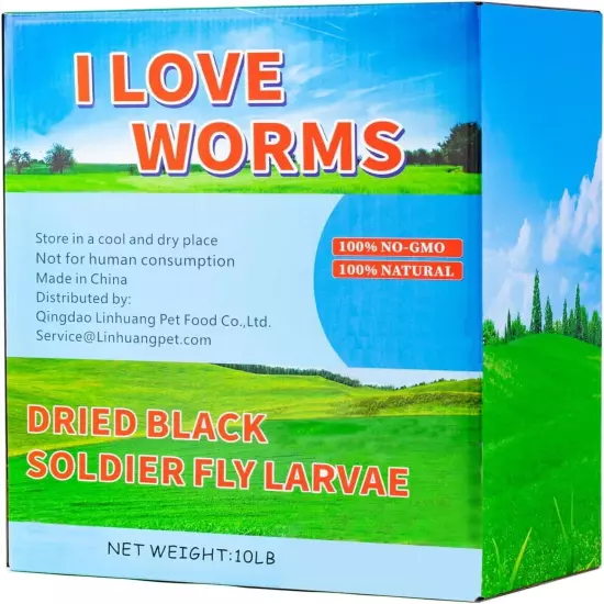 High-Protein 10lb Dried Black Soldier Fly Larvae for Chickens and Small Animals