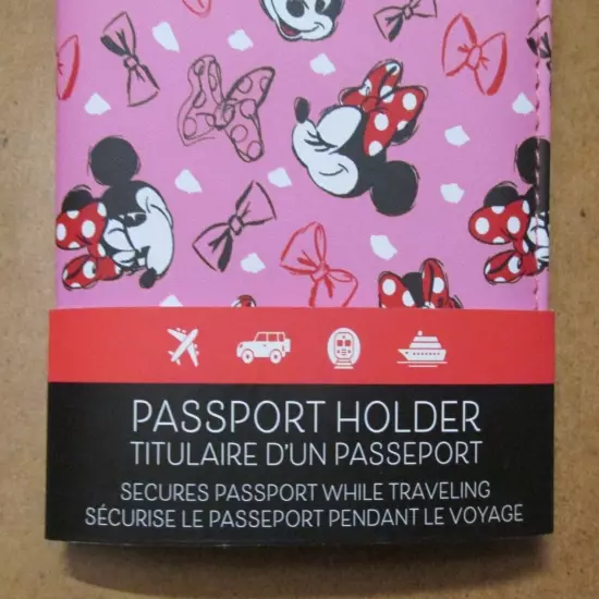 Disney Minnie Mouse Pink Passport Holder Cover