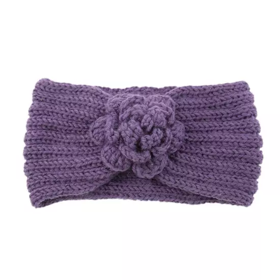 Women's Camellia Knitted Headband Stretch Hair band Head Wrap Soft Ear Warmers