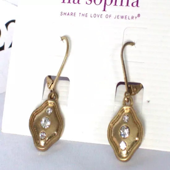 Beautiful Lia Sophia "DELICA" Dangle Earrings, Cut Crystals, NWT