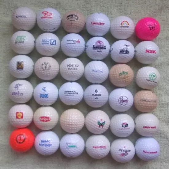 36 Logo Golf Balls Some Vintage 