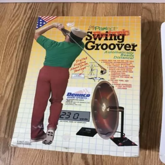 VTG NEW SEALED DENNCO ELECTRONIC SWING GROOVER w/ DISTANCE METER Golf Gift Idea