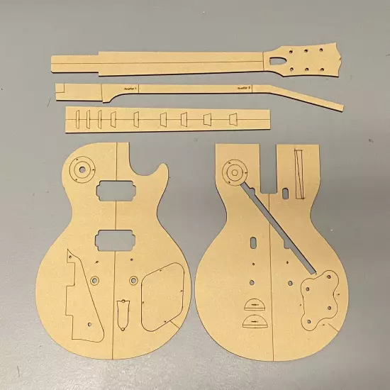 Guitar Building Templates 1958/1959 Les Paul Standard Guitar Luthier Template