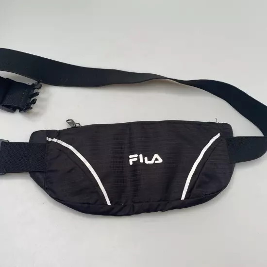 FILA Retro Fanny Pack Unisex Adjustable Strap Black & Silver