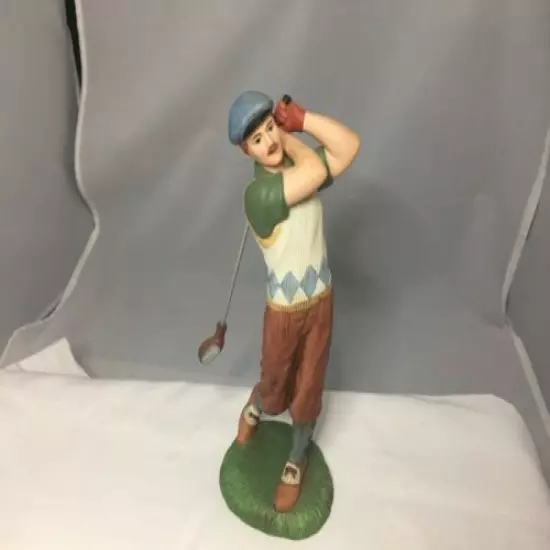 Golfer Figurine Titled "Hole In One" Home Interiors Vintage Clothing 14003-99 