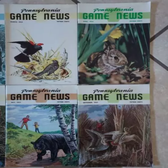 *Good* 1965 LOT OF 11 (missing August 1965) PENNSYLVANIA GAME COMMISSION NEWS 