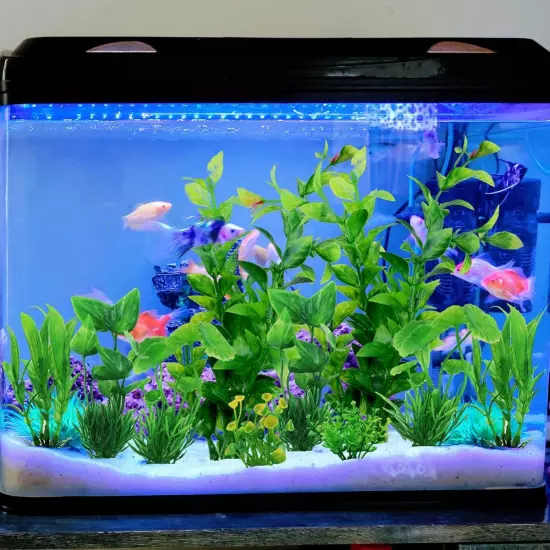 Fish Tank Accessories Green Plants, 10Pcs Green Fish Tank Decorations, Aquarium 