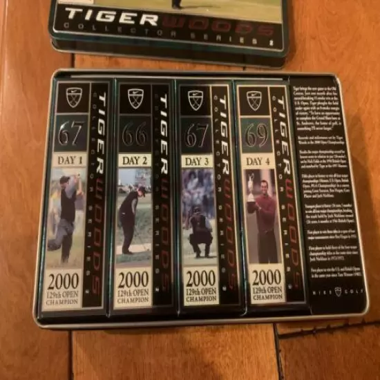 NEW TIGER WOODS 2000 129TH OPEN CHAMPION TIN 19 UNDER COLLECTOR SERIES 2 NIKE