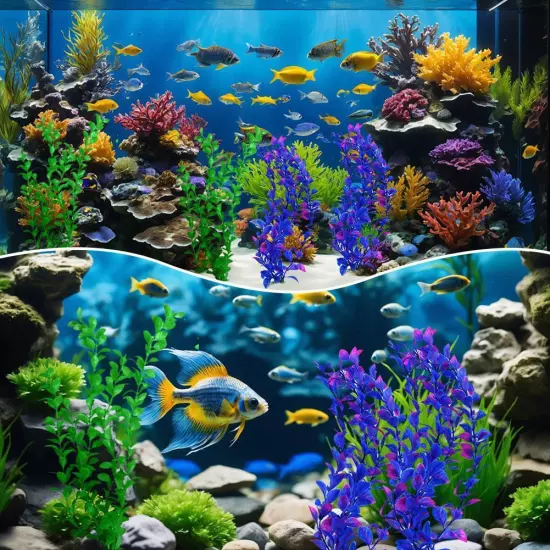 Artificial Fish Tank Water Plastic Aquarium Plants Ornament Decoratio