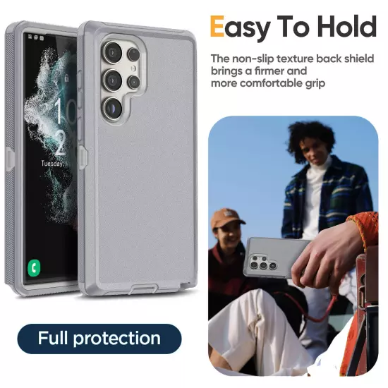 For Samsung Galaxy S22/S22+/S22 Ultra Heavy Duty Shockproof Case Cover Belt Clip