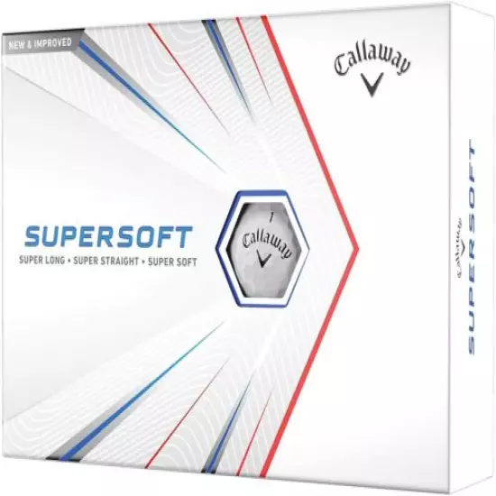 Callaway Golf 2021 SuperSoft White Golf Balls (1) Dozen, 12 Balls