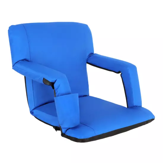  2PCS Stadium Seats with Back Support Cushion Stadium Chair for Bleachers Blue