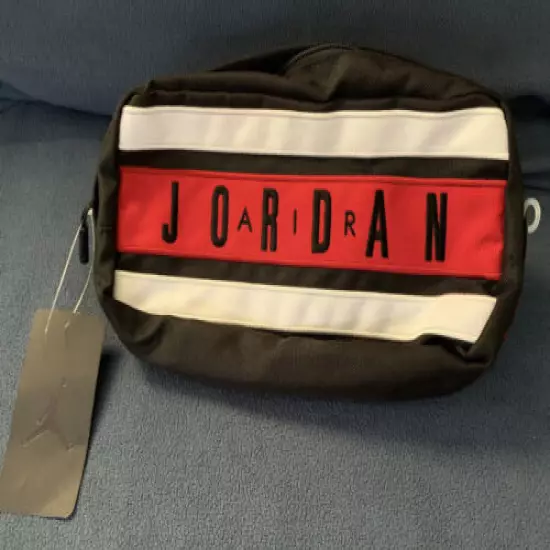 Nike Air Jordan Taped Crossbody Bag Black/Gym Red 9A0300-KR5*FREESHIP*fanny Pack