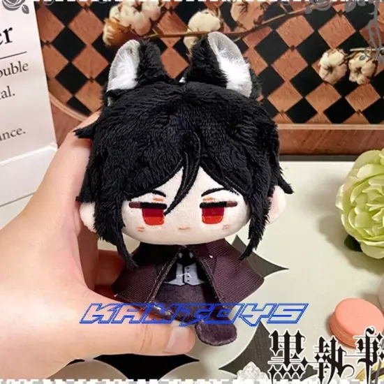 12cm Black Butler Sebastian Michaelis Plush Doll Anime Plushie Keychain Pendant