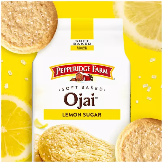 Soft Baked Ojai Lemon Sugar Cookies, 8.6 Oz Bag (8 Cookies)