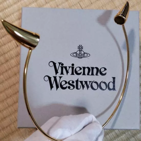 Vivienne Westwood Horn Tiara Gold Headpiece Accessory No Box