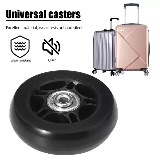 Wear Resistant Suitcase Wheels 1 Pair Rubber Casters Wheels Bearings Repair Kits