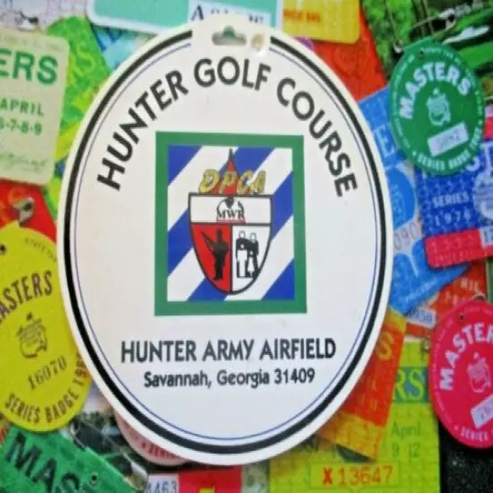 vtg PGA Golf Bag Tag - HUNTER GOLF COURSE - Hunter Army Airfield - Savannah GA