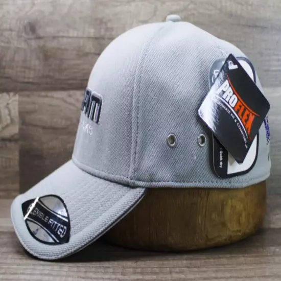 NWT-Ram Trucks Mike Terry Auto Gray A-Flex Fitted Hat Cap Unisex Adults M/L