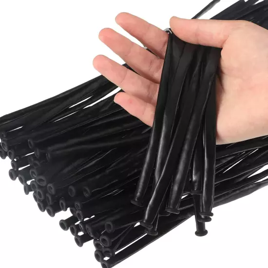 100 Black Long Latex Balloons art twisting animal modeling party decor artist