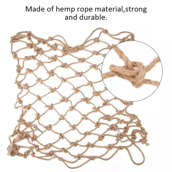 Hemp Rope Bird Climbing Net Hanging Rope Net Swing Play Rope Ladder Chew