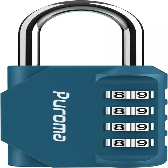 1 Pack Combination Lock 4 Digit Locker Lock Outdoor Waterproof Padlock for Schoo