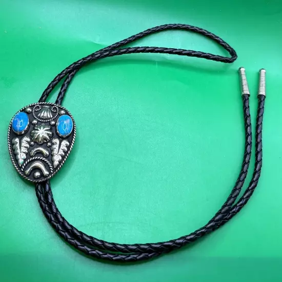 M&F Western Mexico Turquoise & Silver Tone Bolo Tie