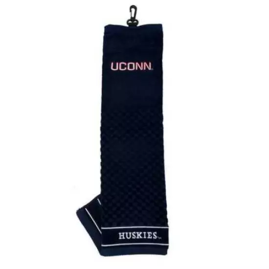 NCAA Embroidered Tri-fold Golf Towel - Connecticut UCONN Huskies