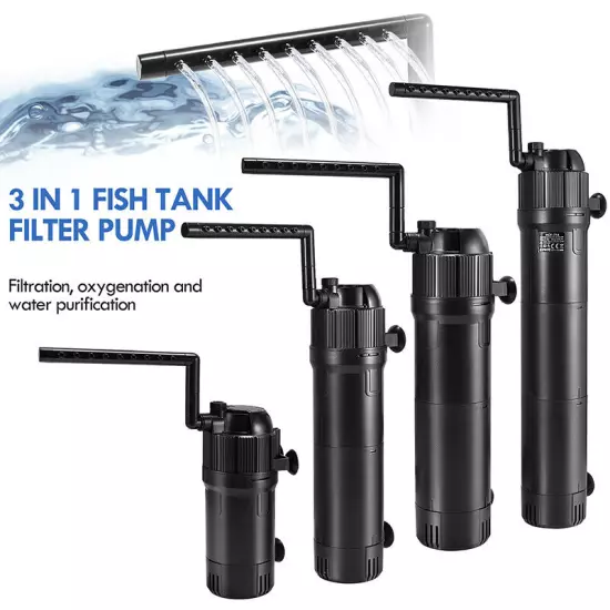 Internal Oxygen Water Filter Submersible Fish Tank Air Pump Aquarium Wave Maker