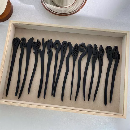 Women Hair Sticks Chinese Style Vintage Headwear Chopstick Shaped Hairpin Retro 