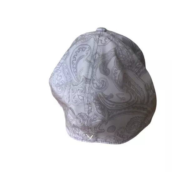 VICE Golf Hat Cap Gray Paisley Design Flex Fitted Men’s Size Small