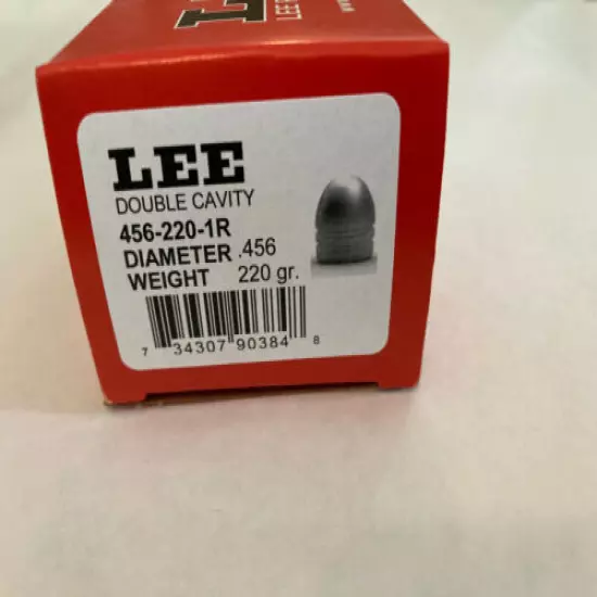 Lee 90384 2-Cavity Bullet Mold 456-220-1R .452 Diameter 220 grain (fast ship)