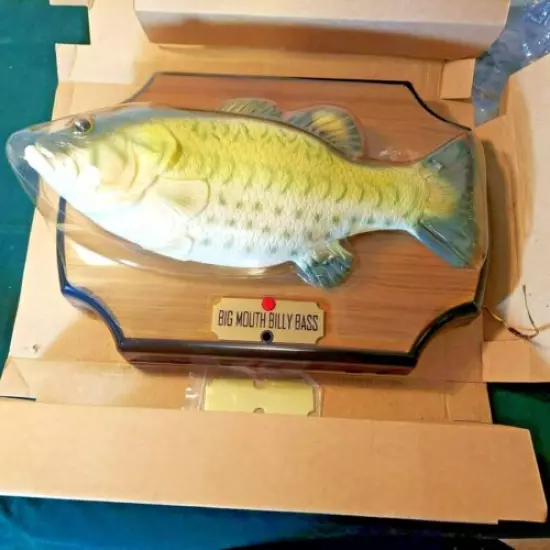 New in Open Box Vintage Original 1998 Gemmy Big Mouth Billy Bass Singing Fish