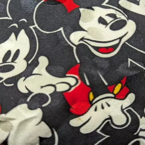 NWT Men's Disney Mickey Inc Mickey Mouse Face Black White Red 100% Silk Tie