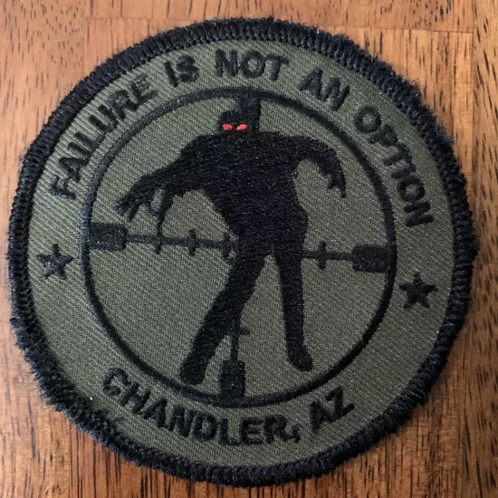 Patch Tactical "Failure Is Not An Option" Chandler AZ 3" Hook-Back Adhesion