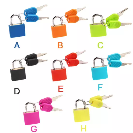 Suitcase Lock Mini Padlock with Key Small Locks for Schoolbag Backpack Luggage